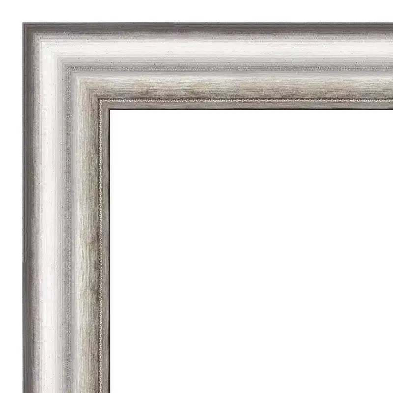 Specchio da Parete con Cornice per Salone 23" x 29" Argento - Rettangolare Moderno, Smussato, Nessun Montaggio Richiesto