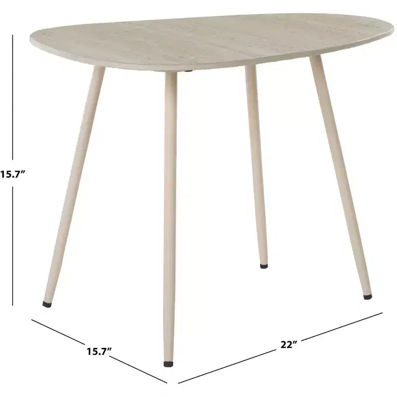 Tavolino laterale in ceramica media - Ceramica beige/Beige