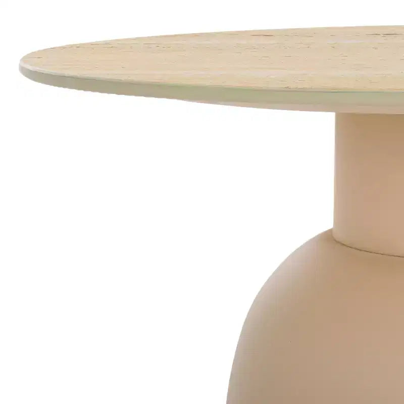Tavolino in ceramica - Ceramica beige/Beige