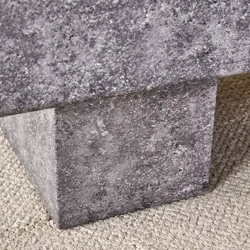 Tavolino moderno extra-largo 43, tavolino centrale rustico rettangolare da tè con base adatta ai tappeti per salotto e home theater