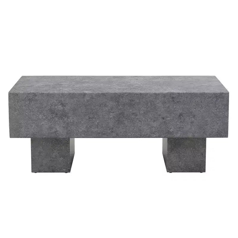 Tavolino moderno extra-largo 43, tavolino centrale rustico rettangolare da tè con base adatta ai tappeti per salotto e home theater