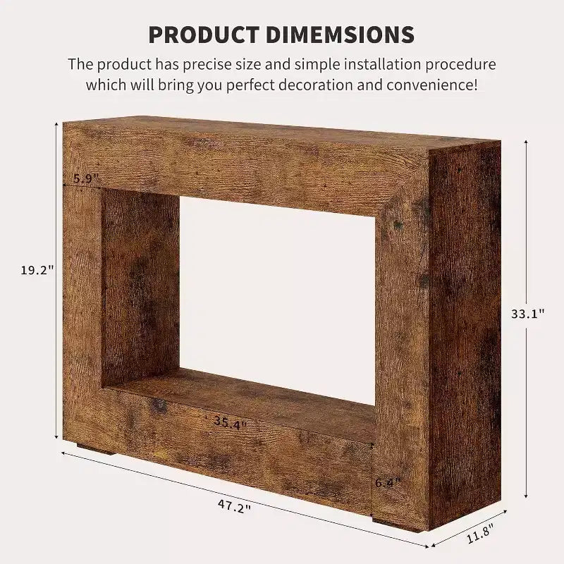 Consolle da 120 cm per Ingresso, Tavolino da Divano Dietro al Divano, Tavolo d'Ingresso in Legno per Foyer e Corridoio, Tavolino d'Appoggio Vintage per Corridoio