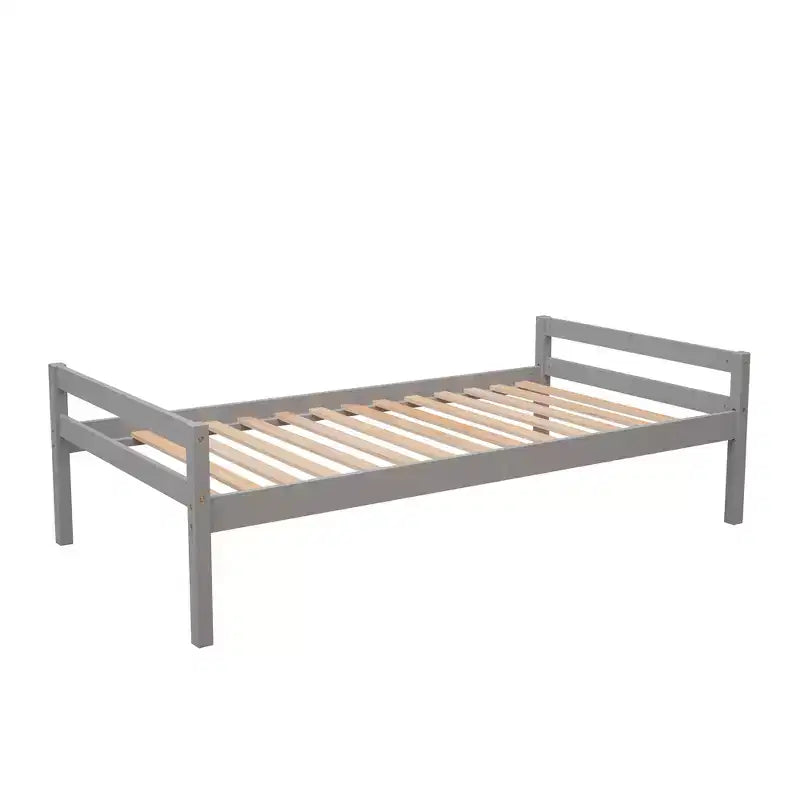 Letto a castello a L con due letti singoli, scala contenitore, scrivania, mensole e cassetti, letto a soppalco in legno con giroletto indipendente