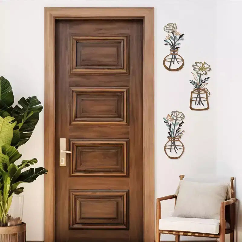Decorazione murale rustica in metallo a forma di fiore - Durevole, stile rustico, versatile per camera da letto, soggiorno