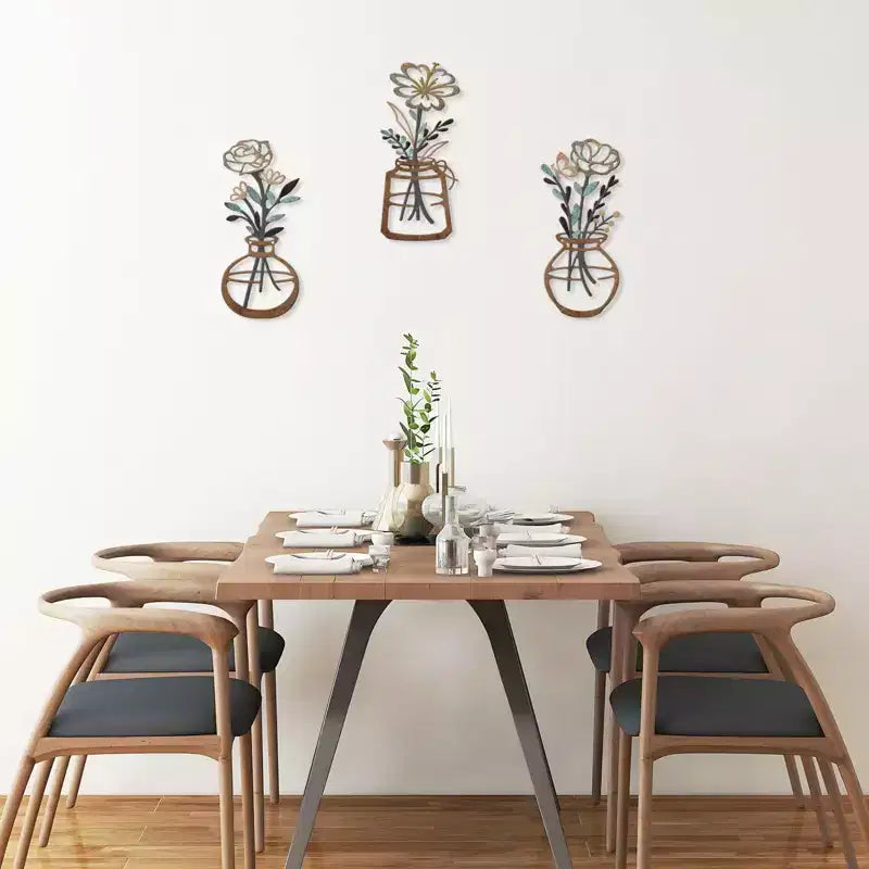 Decorazione murale rustica in metallo a forma di fiore - Durevole, stile rustico, versatile per camera da letto, soggiorno